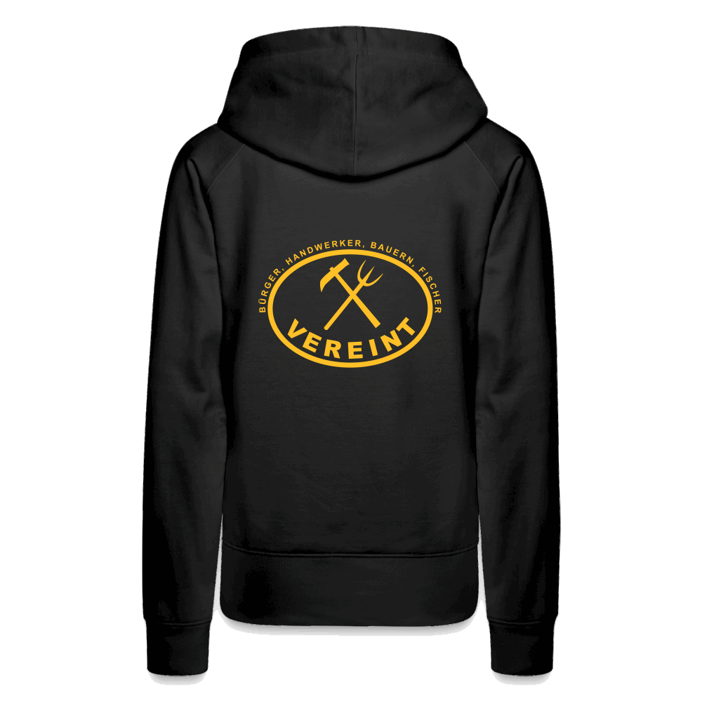 Frauen Premium Hoodie - Schwarz
