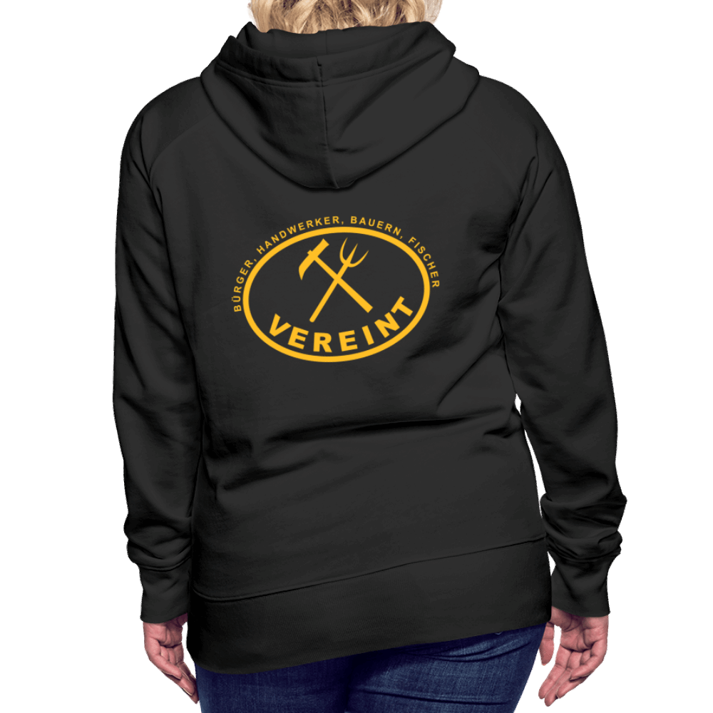 Frauen Premium Hoodie - Schwarz