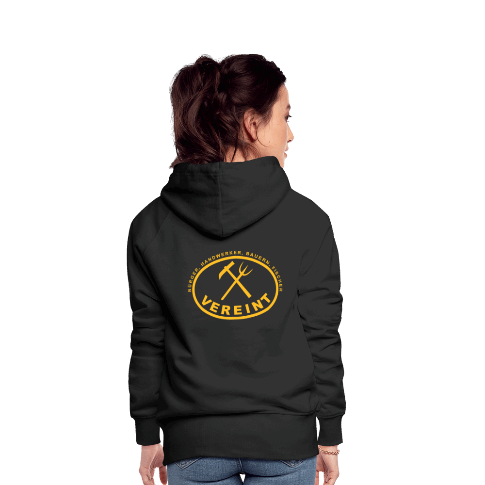 Frauen Premium Hoodie - Schwarz