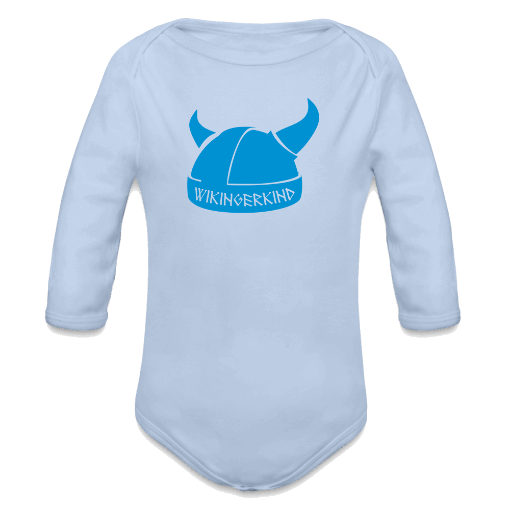 Baby Bio-Langarm-Body - Sky