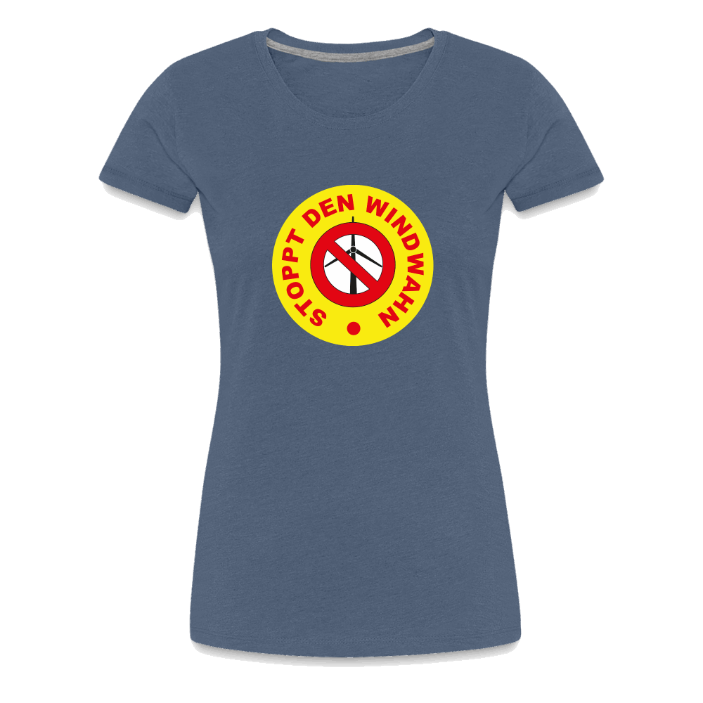 Frauen Premium T-Shirt - Blau meliert