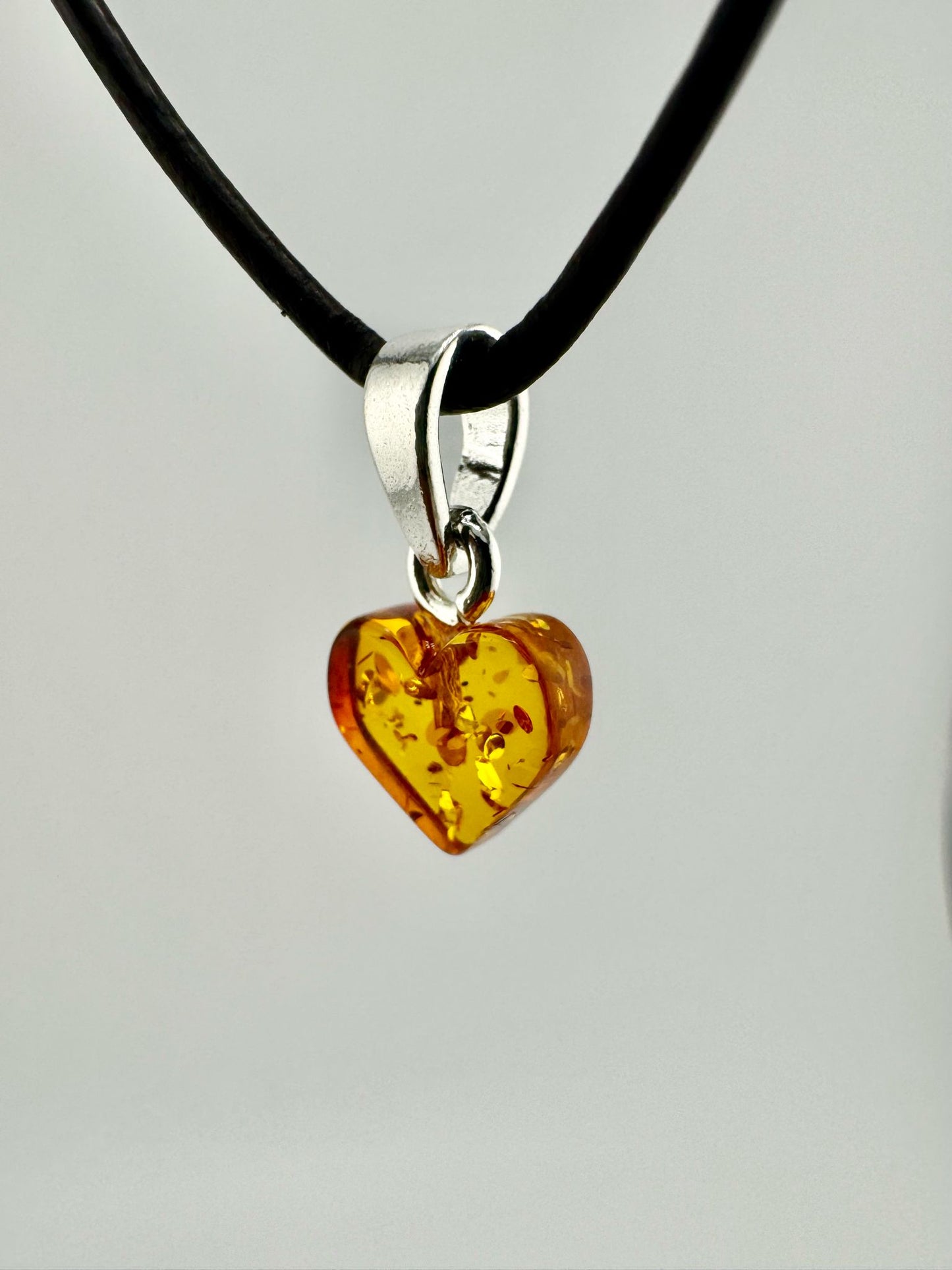 Amber heart - unique piece