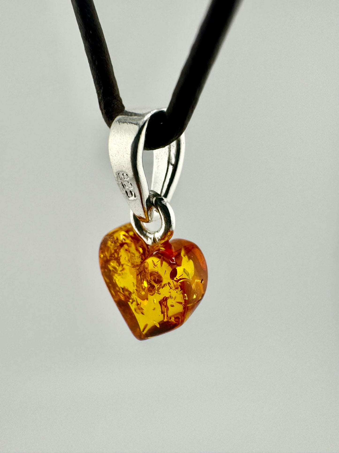 Amber heart - unique piece