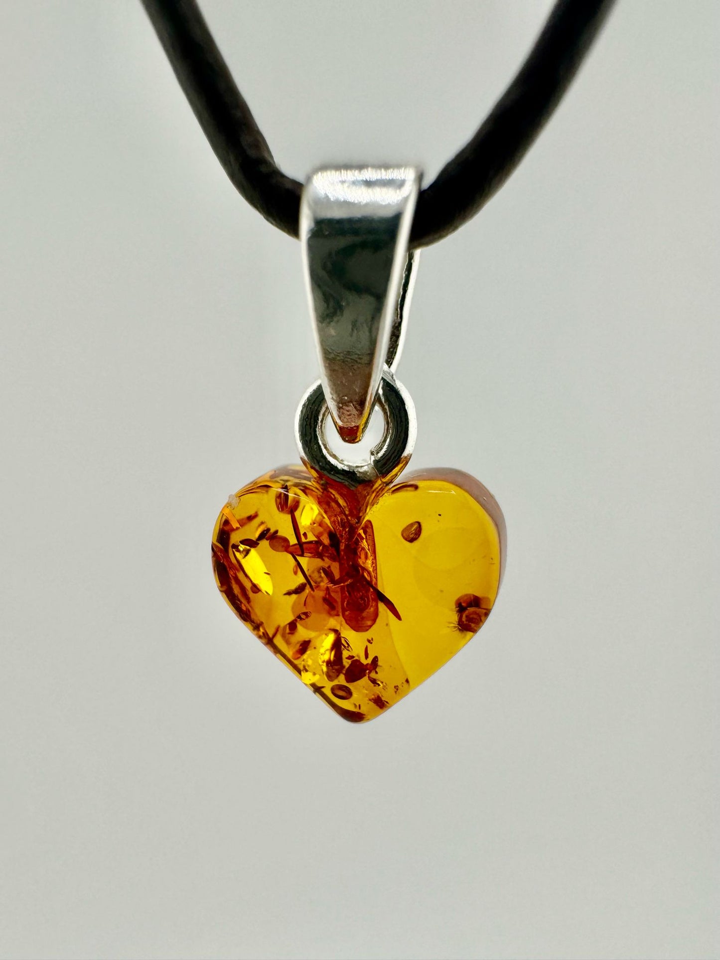 Amber heart - unique piece