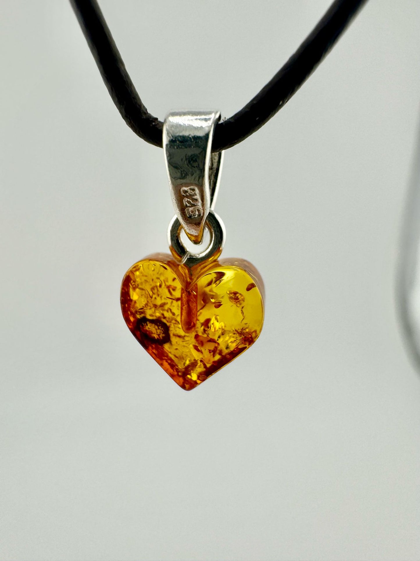 Amber heart - unique piece