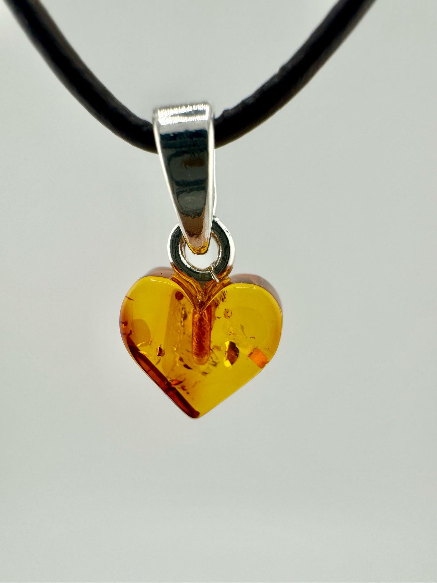 Amber heart - unique piece