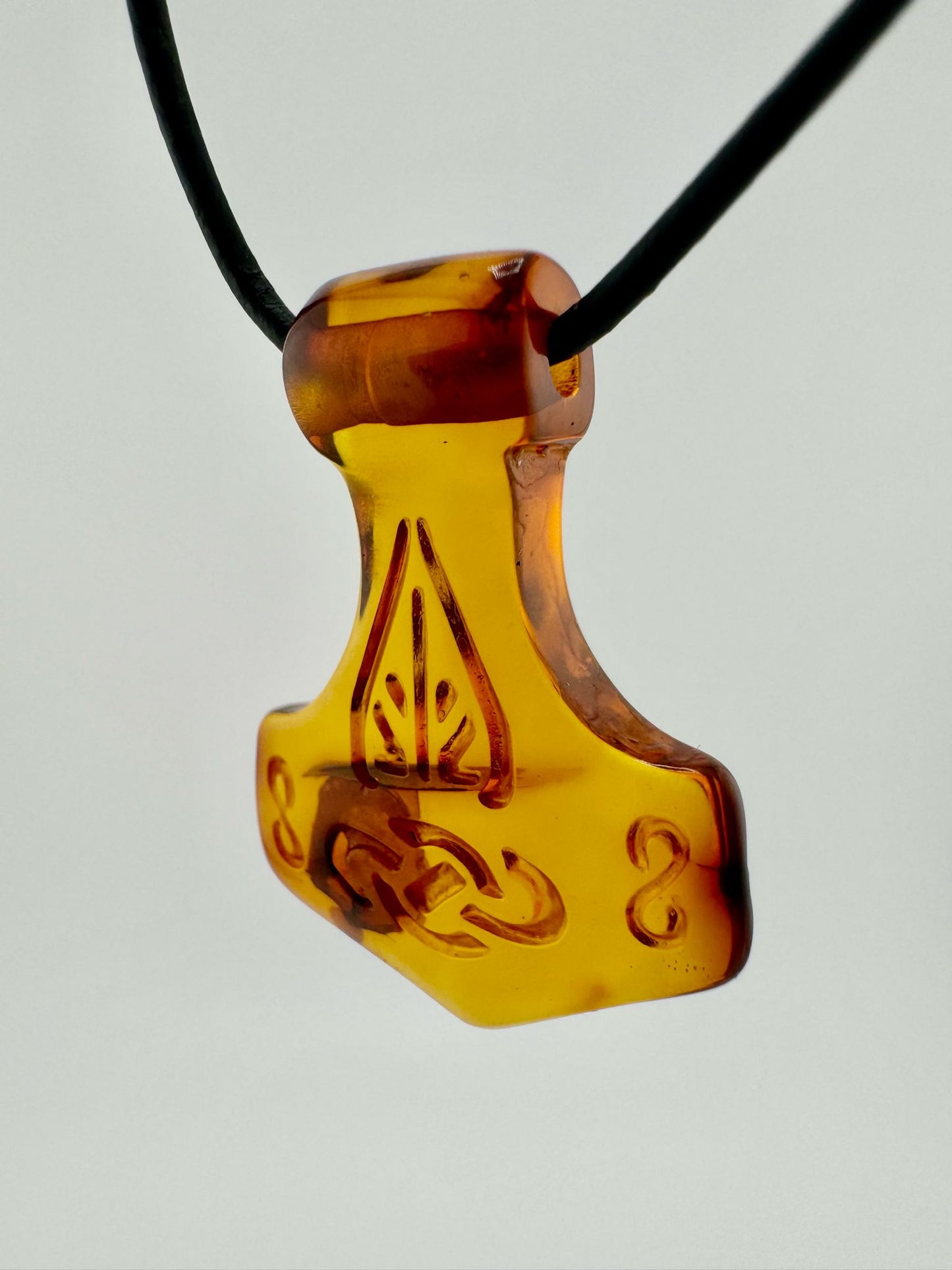 Amber Thor's hammer - unique piece