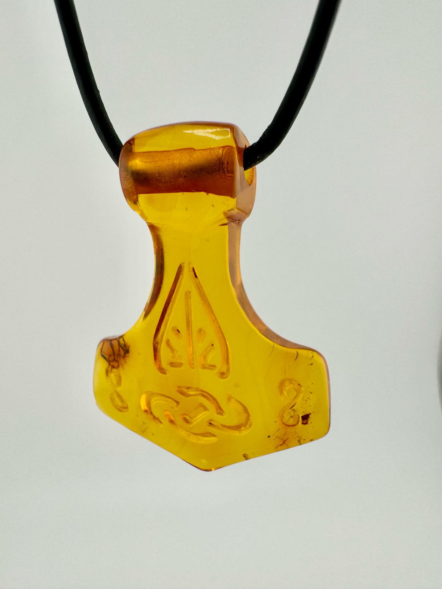 Amber Thor's hammer - unique piece