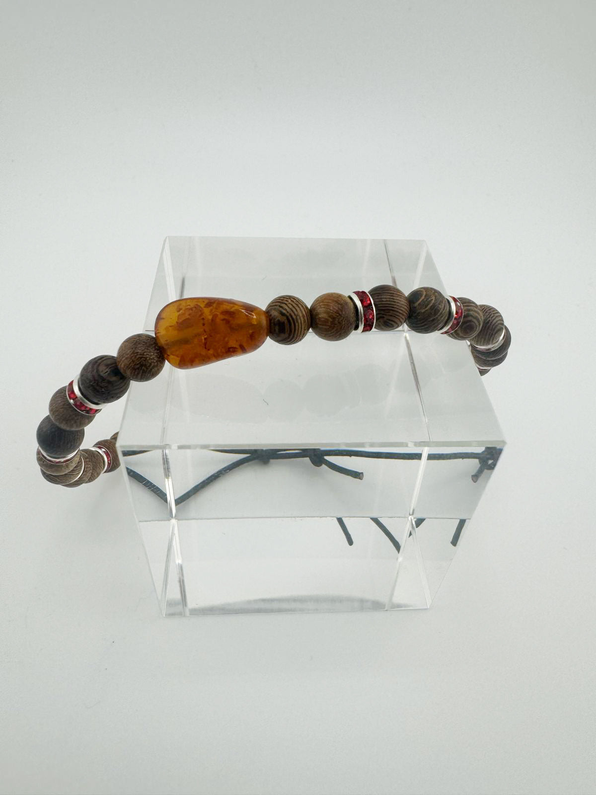 Armband Bernstein trifft Holz