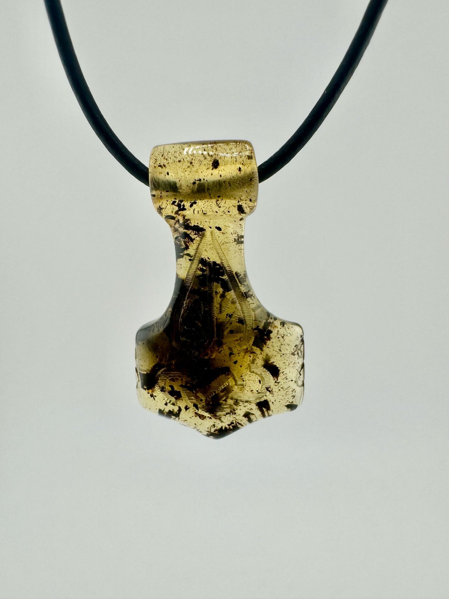 Amber Thor's hammer - unique piece