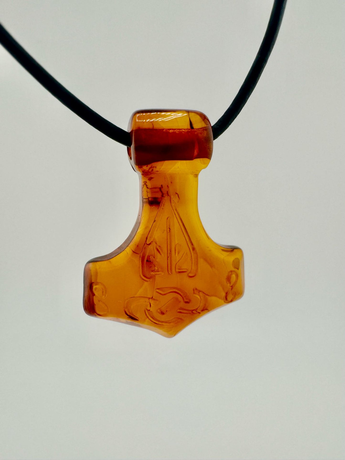 Amber Thor's hammer - unique piece