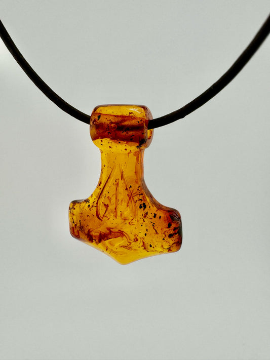 Amber Thor's hammer - unique piece