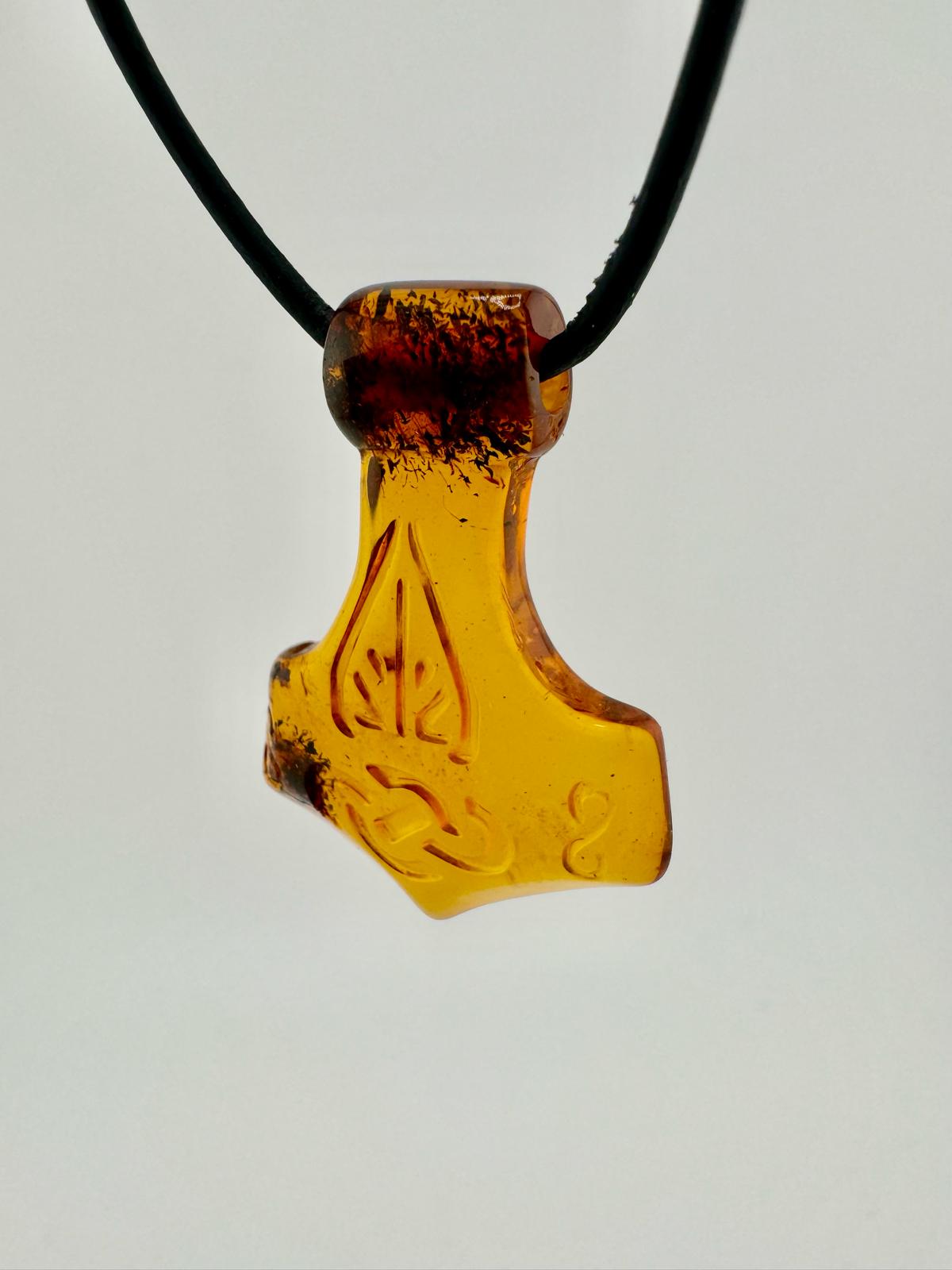 Amber Thor's hammer - unique piece