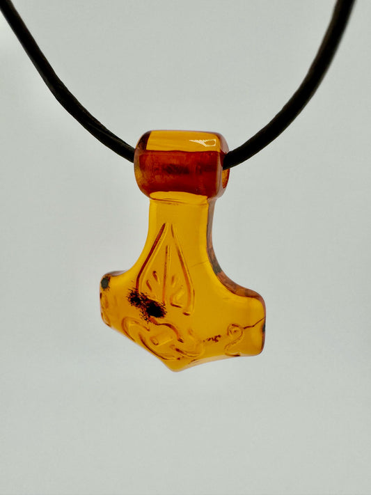 Amber Thor's hammer - unique piece