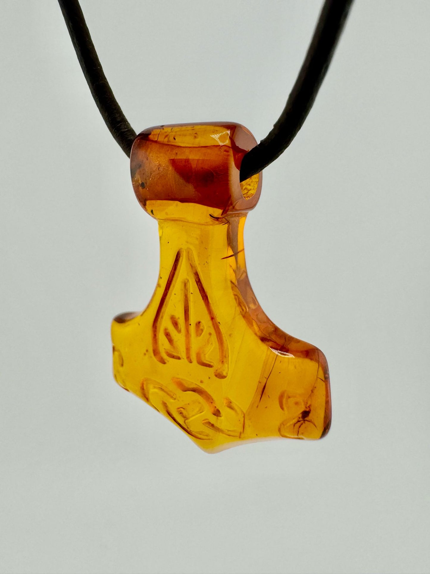 Amber Thor's hammer - unique piece