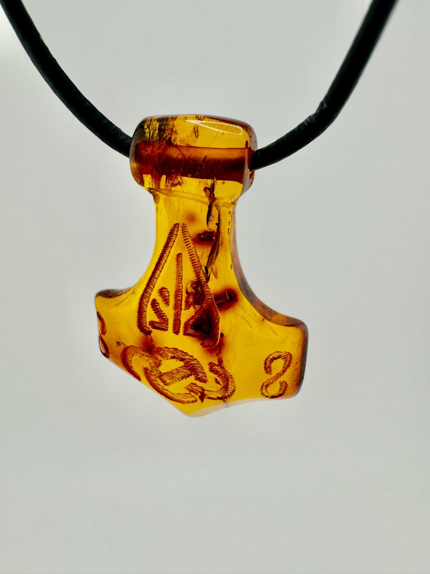 Amber Thor's hammer - unique piece