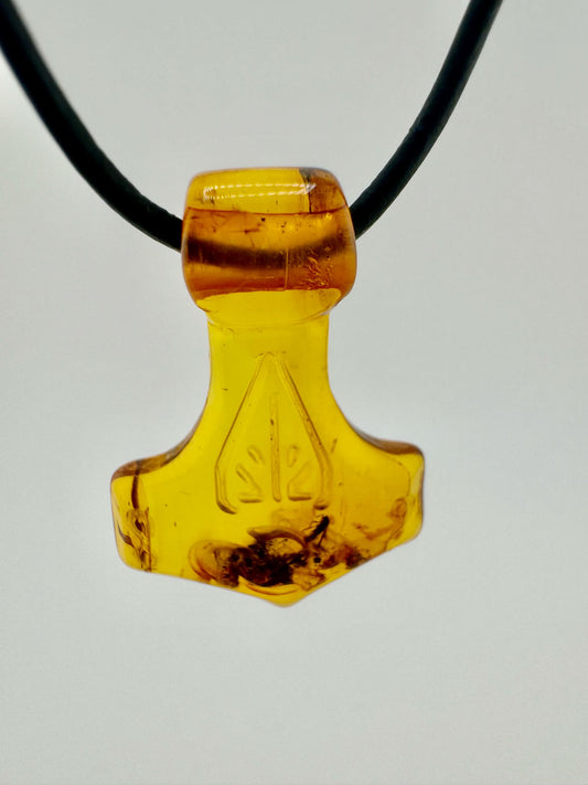 Amber Thor's hammer - unique piece