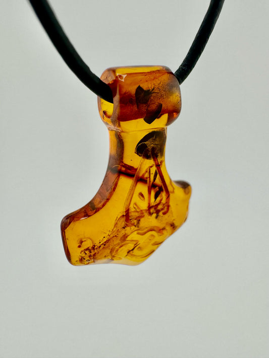 Amber Thor's hammer - unique piece