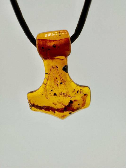 Amber Thor's hammer - unique piece