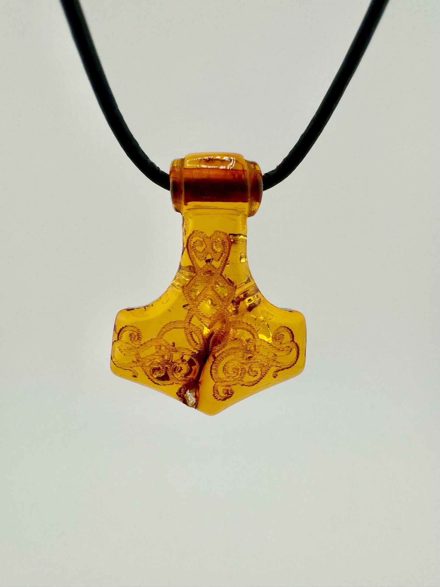 Amber Thor's hammer - unique piece