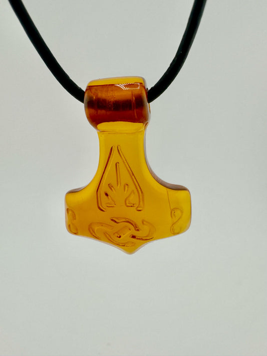 Amber Thor's hammer - unique piece