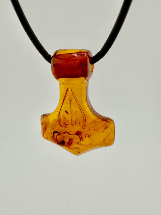 Amber Thor's hammer - unique piece