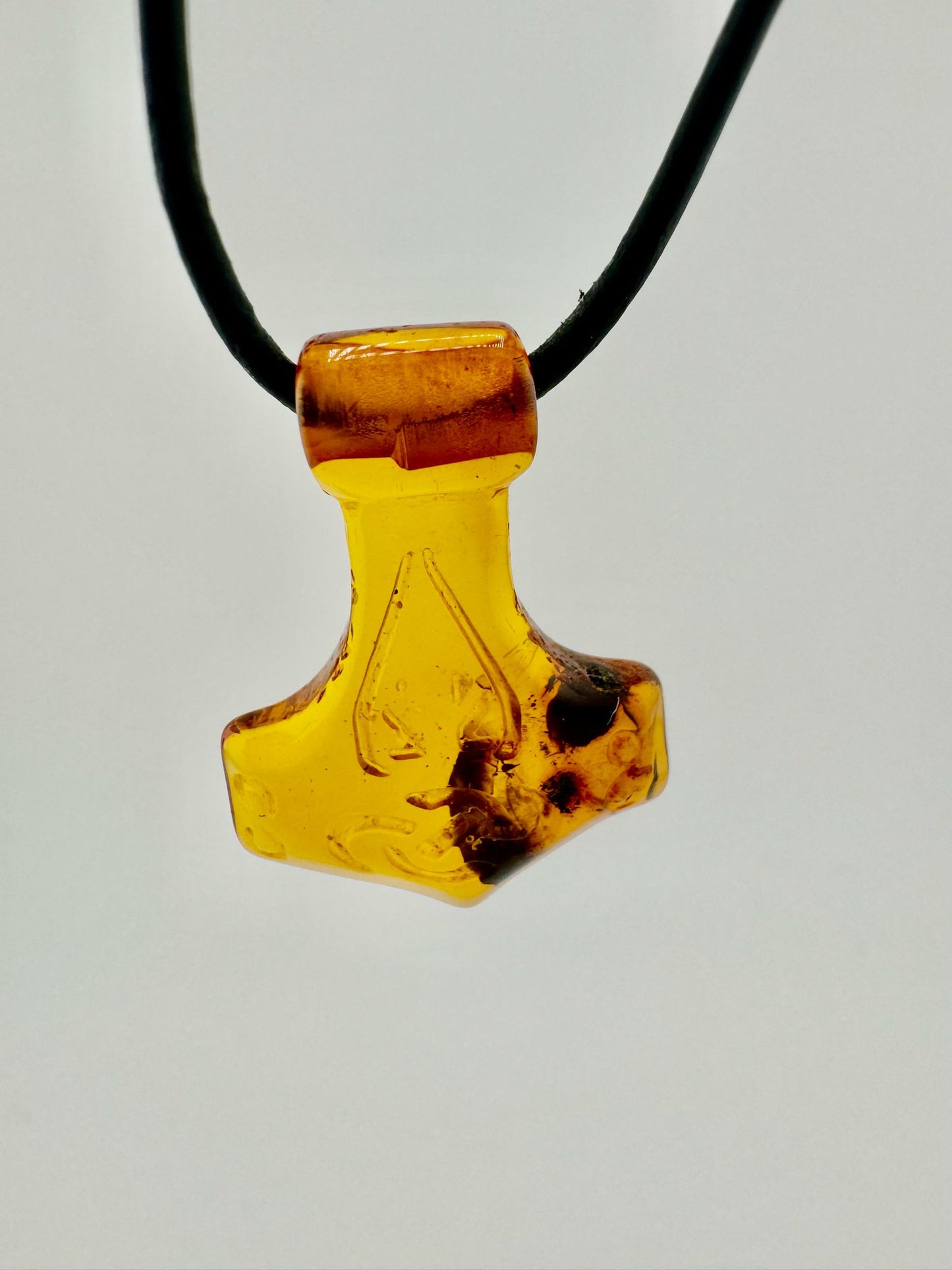 Amber Thor's hammer - unique piece