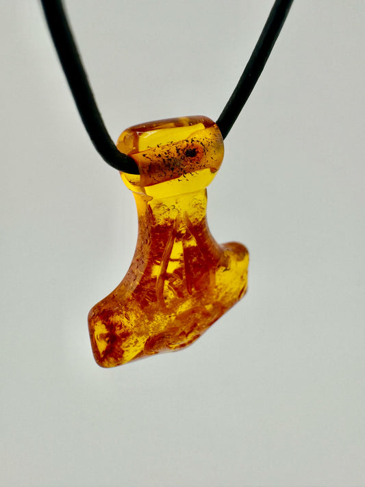 Amber Thor's hammer - unique piece