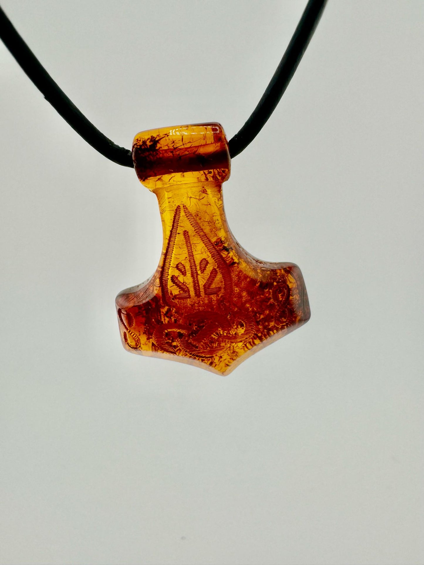 Amber Thor's hammer - unique piece