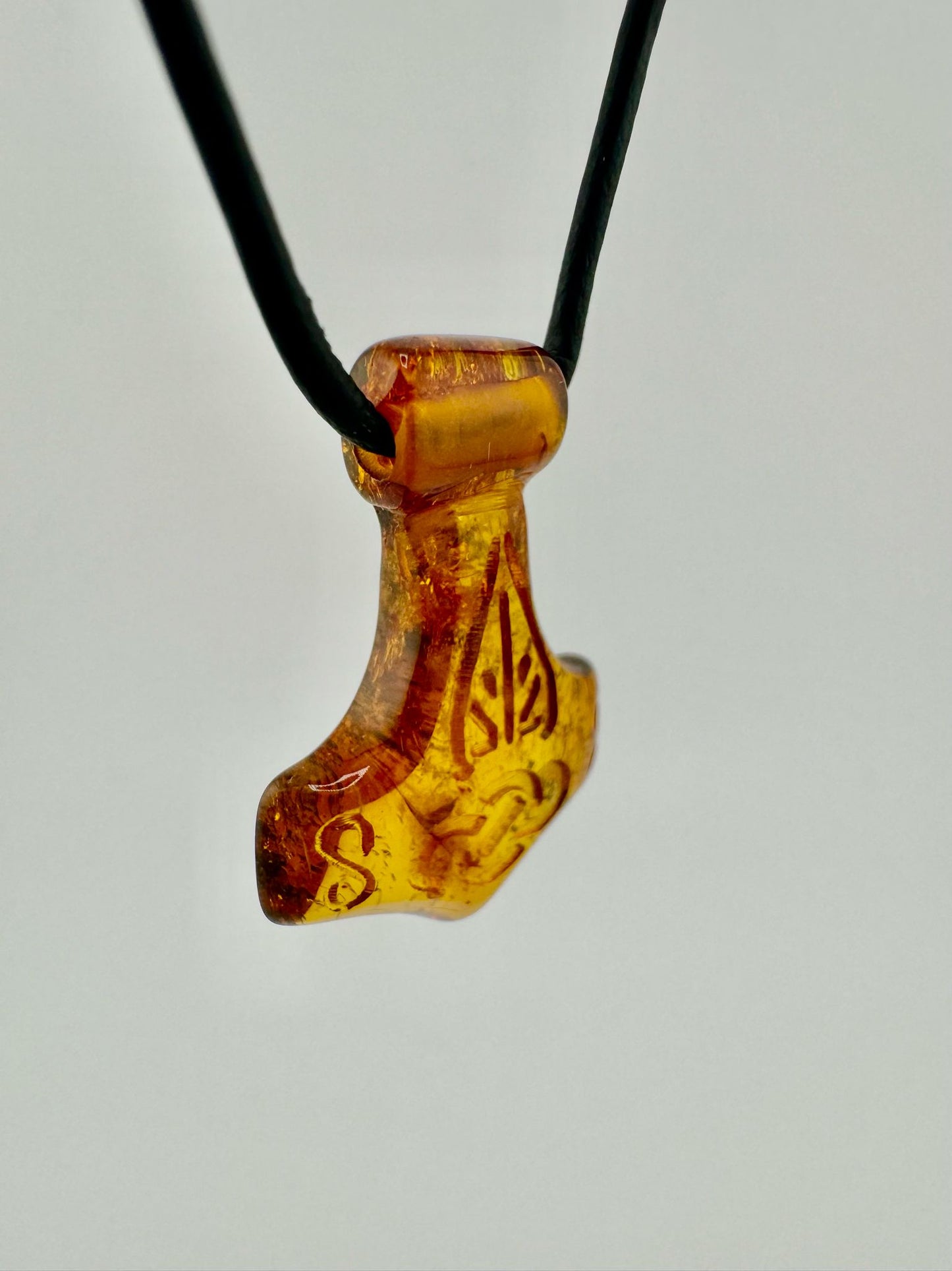 Amber Thor's hammer - unique piece