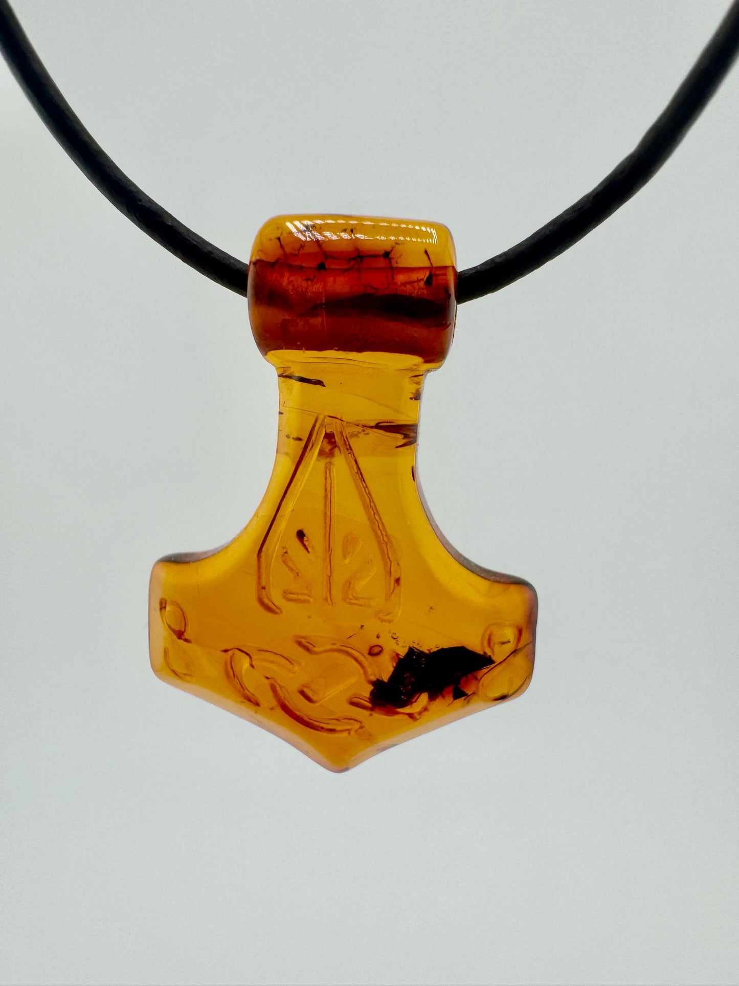 Amber Thor's hammer - unique piece